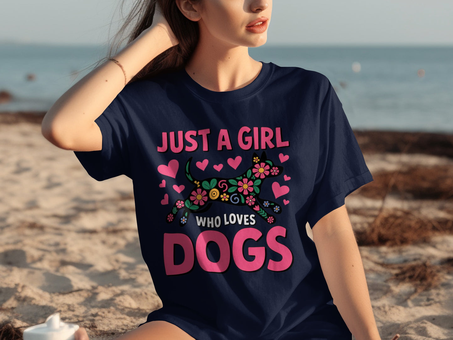 Just A Girl Who Loves Dogs Graphic Shirt