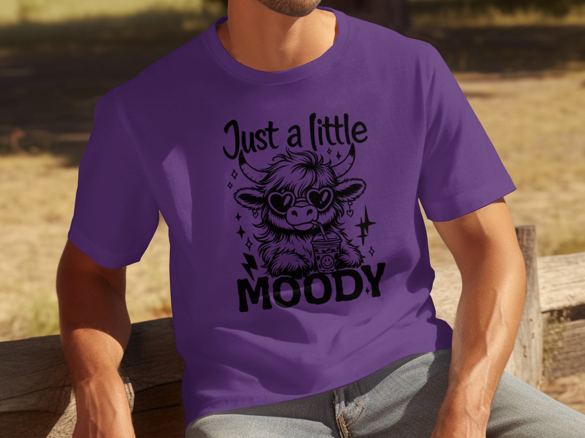 Just a Little Moody Creative Graphic Design Shirt