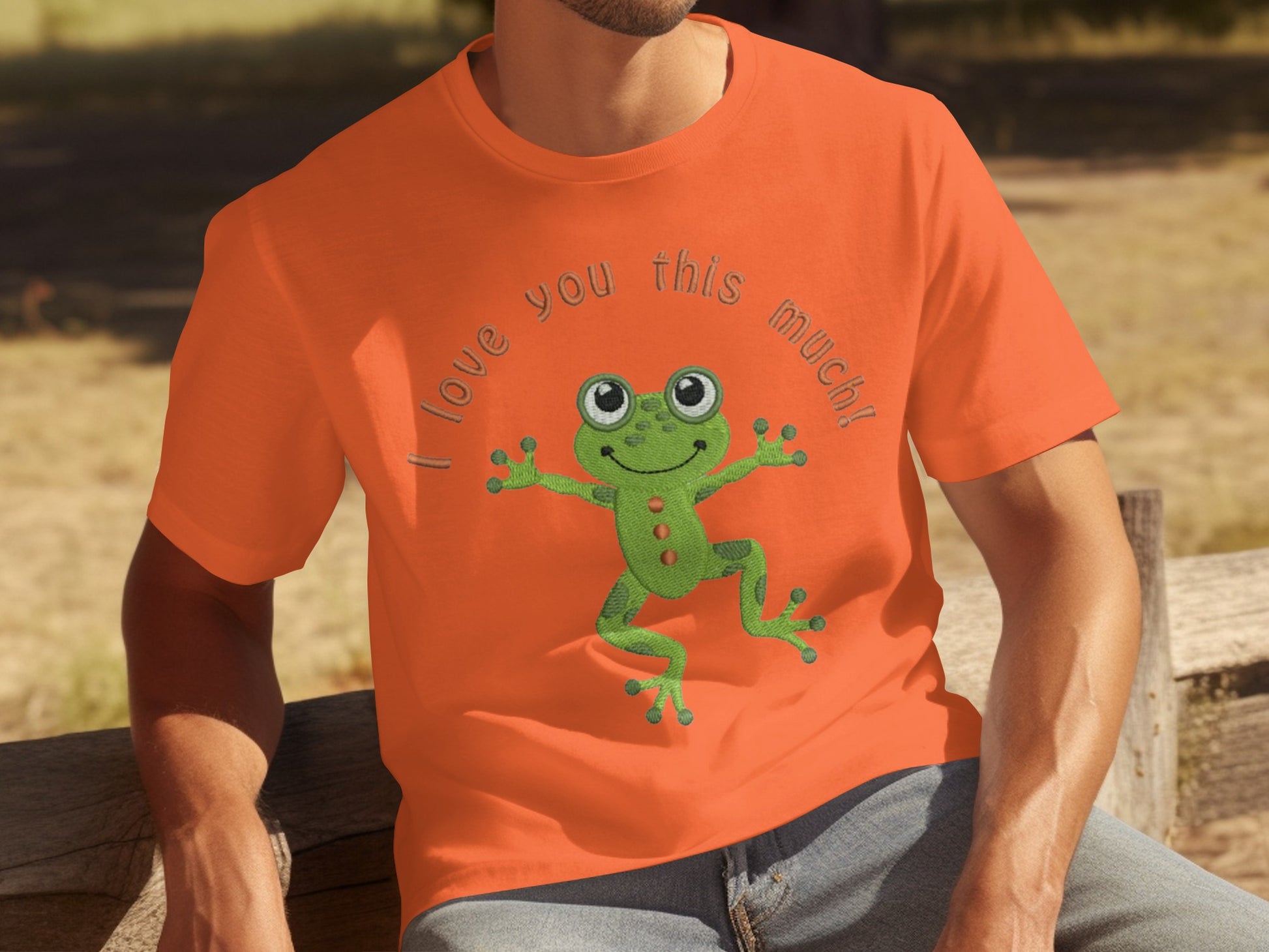I Love You This Much Frog Graphic Tee Shirt