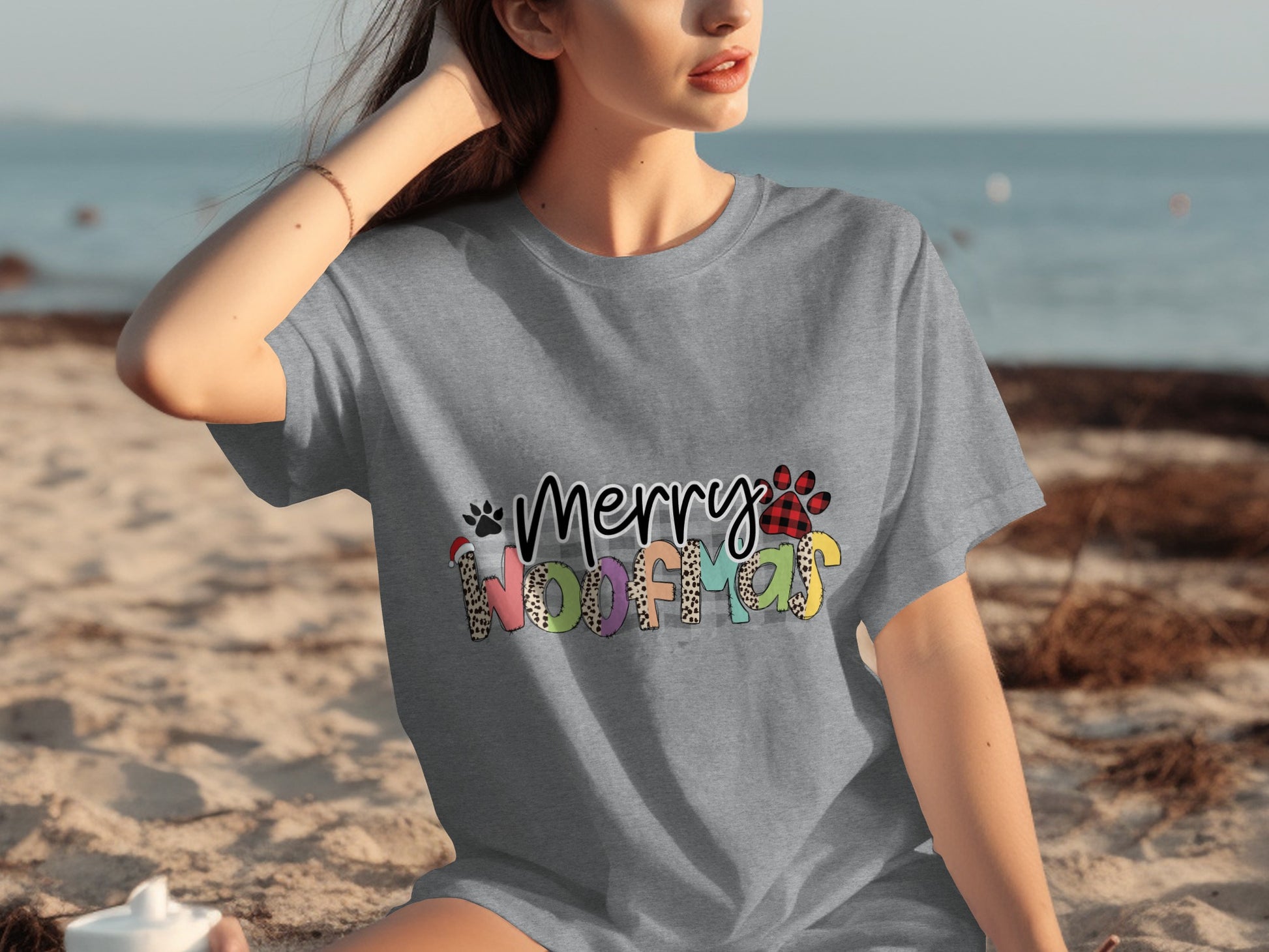 Merry Woofmas Graphic Tee for Dog Lovers