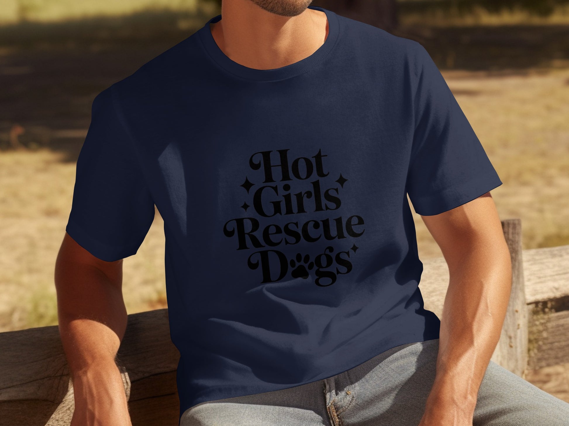 Hot Girls Rescue Dogs T-Shirt Perfect Casual Wear