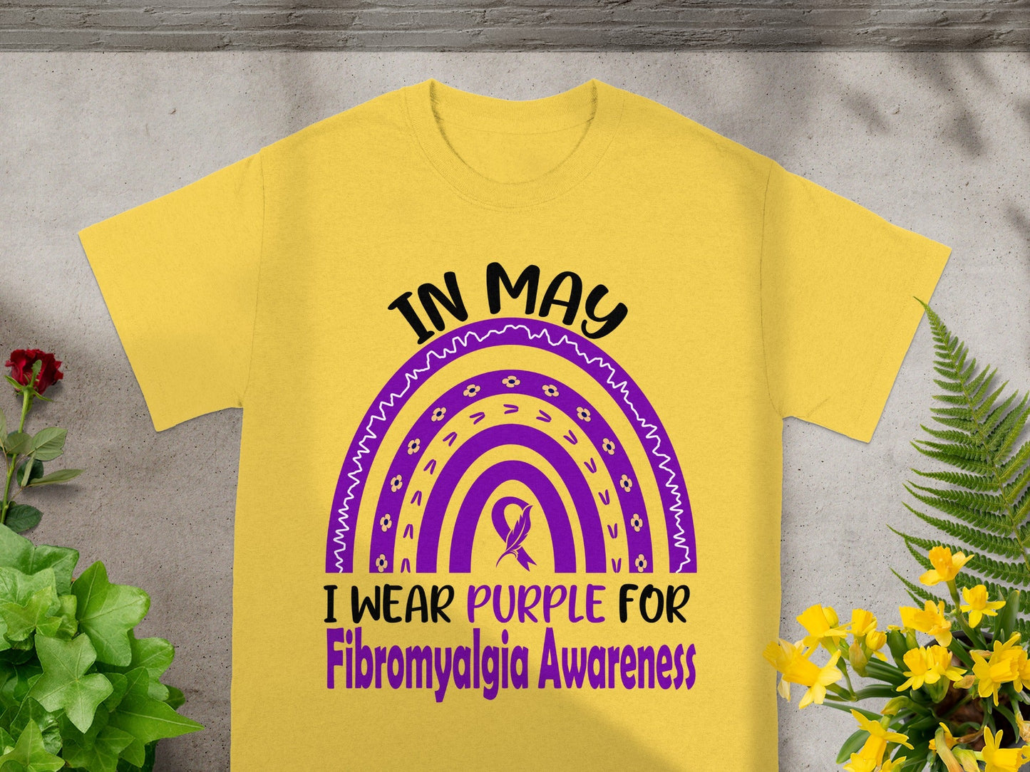 In May I Wear Purple For Fibromyalgia Awareness Shirt