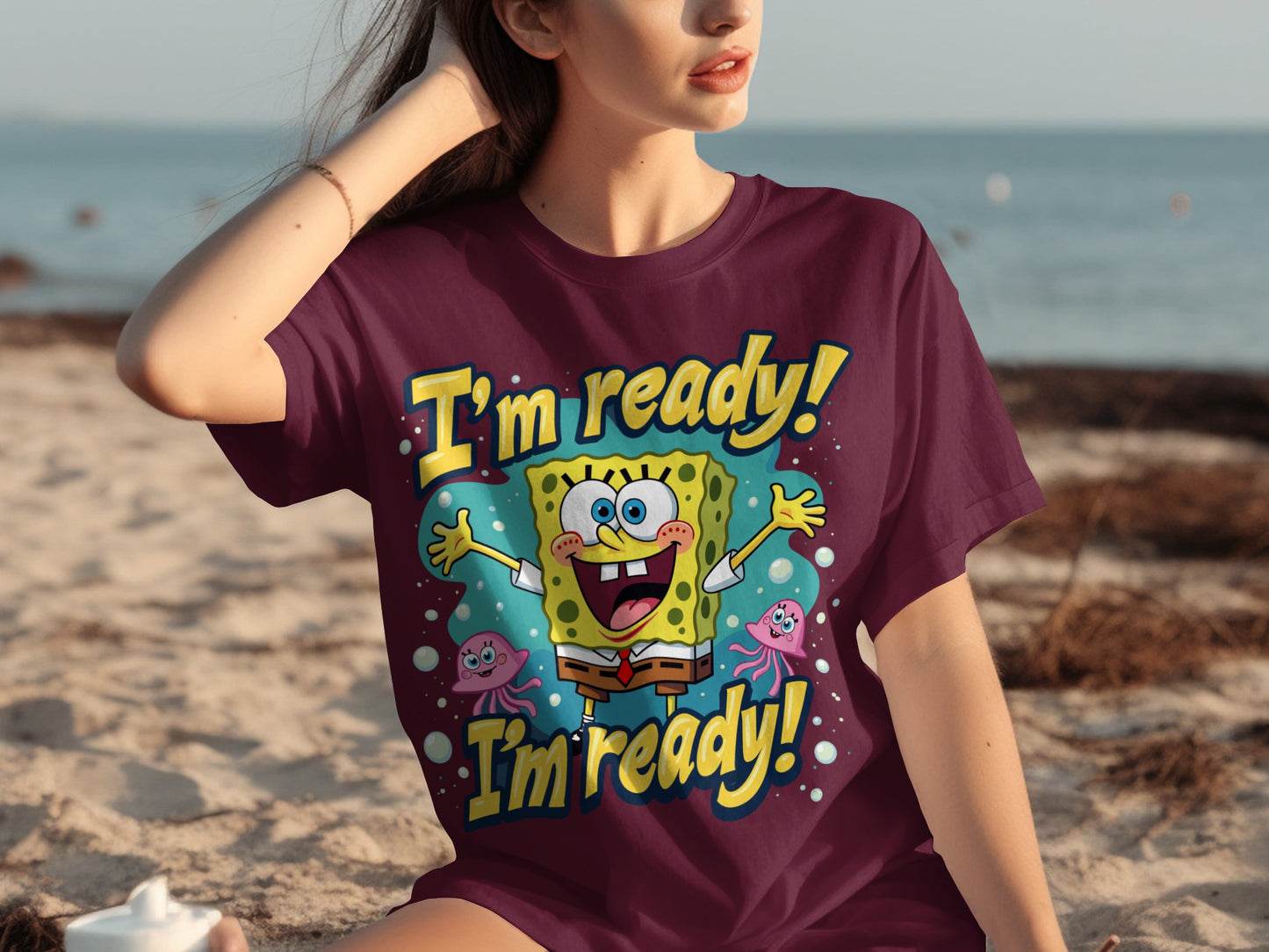 I'm ready SpongeBob SquarePants graphic t-shirt