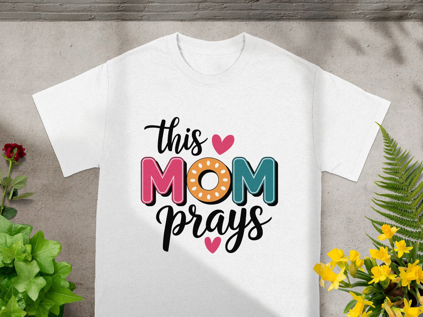 This Mom Prays Graphic Tee for Faithful Moms