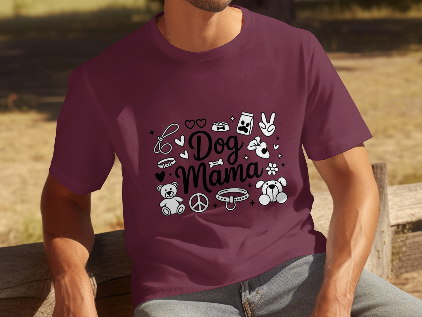 Fun and Stylish Dog Mama Graphic Tee for Pet Lovers