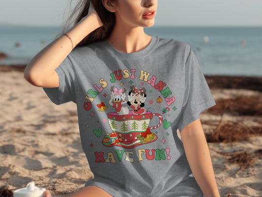 Girls Just Wanna Have Fun Graphic Tee