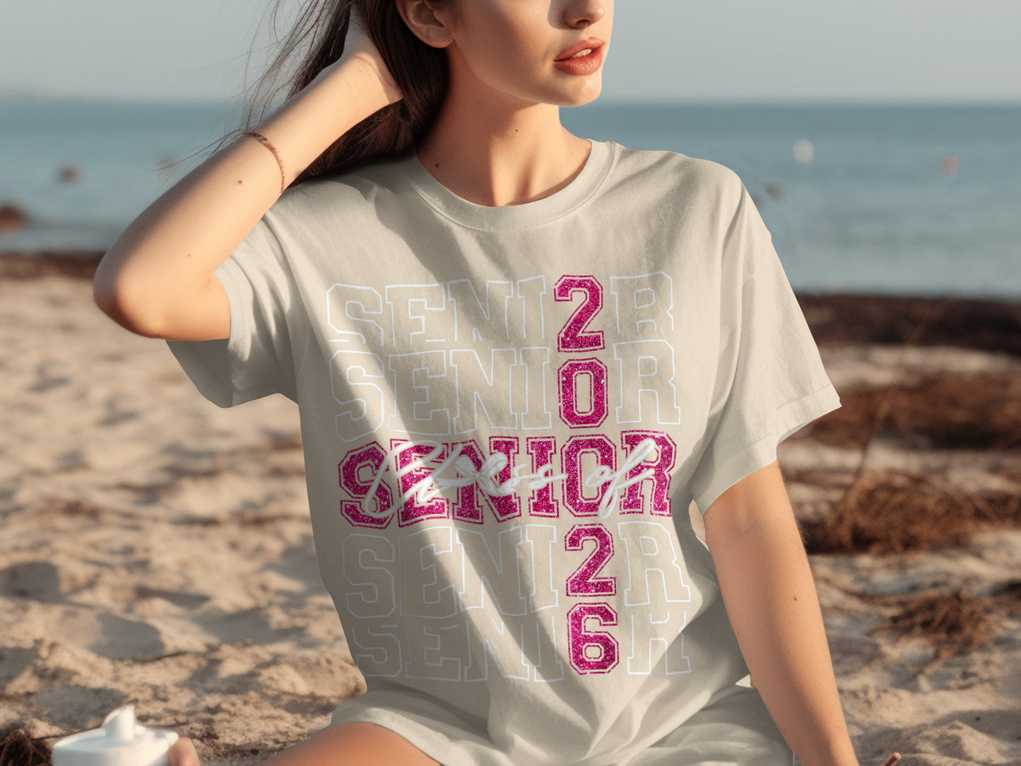 Senior 2016 Graphic Design Beachwear Casual T-shirt