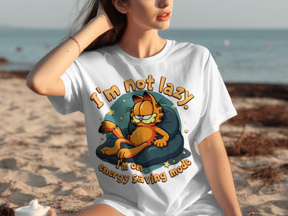 I'm Not Lazy Energy Saving Mode Funny Graphic Tee