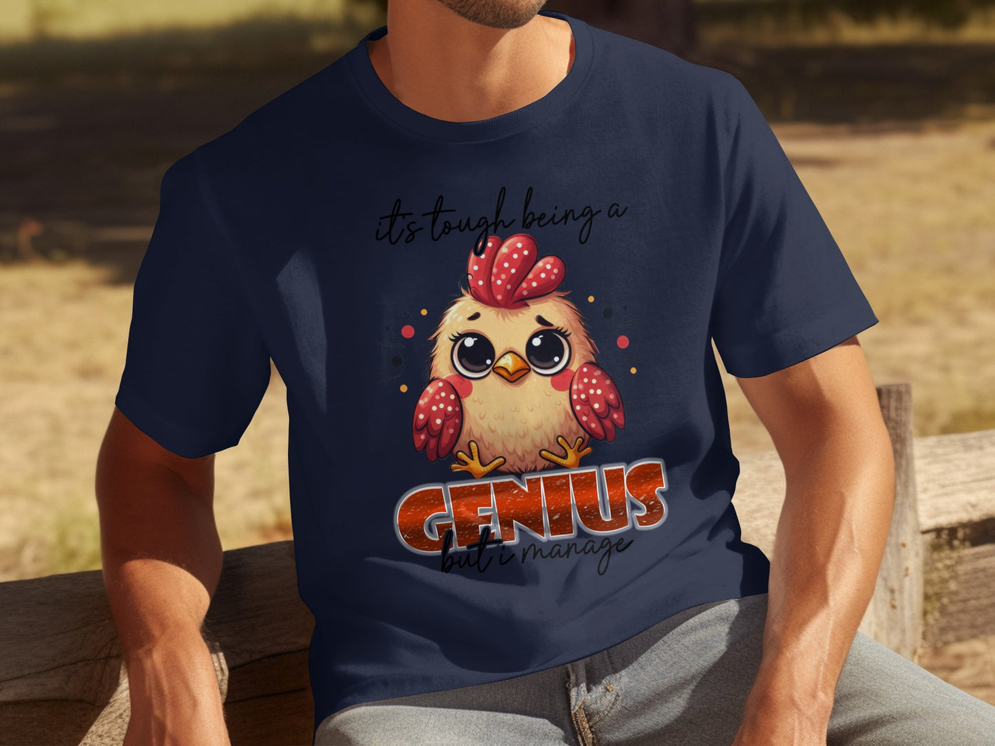 It's Tough Being a Genius Chicken T-Shirt
