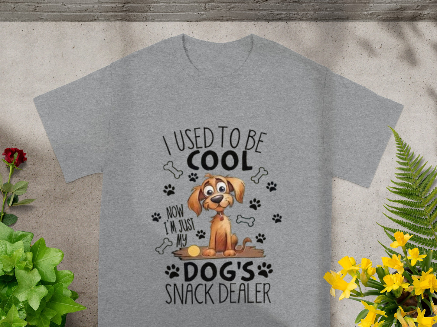 Funny Dog Snack Dealer Quote Graphic Tee Shirt