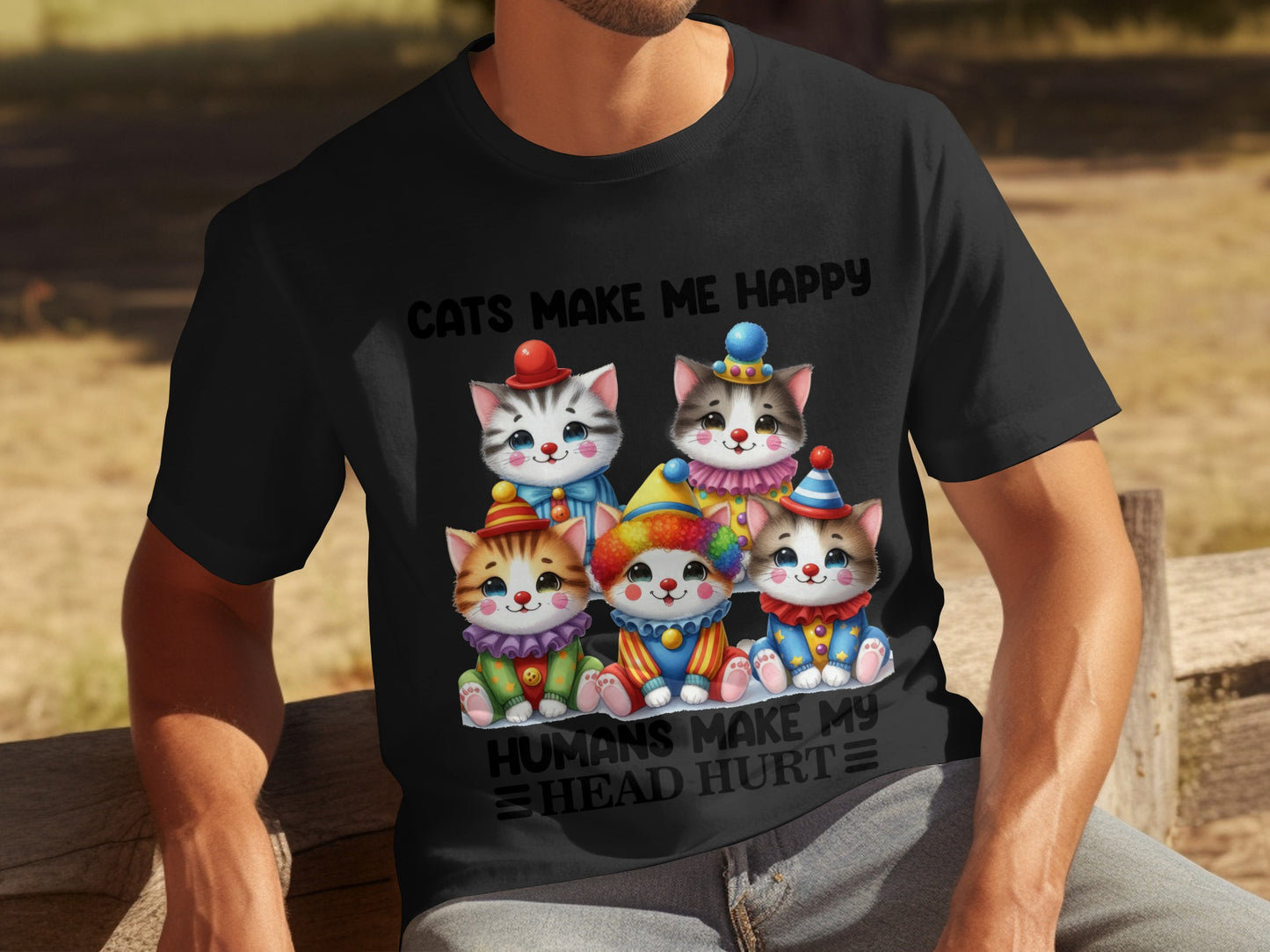 Cats Make Me Happy Humans Make My Head Hurt Shirt