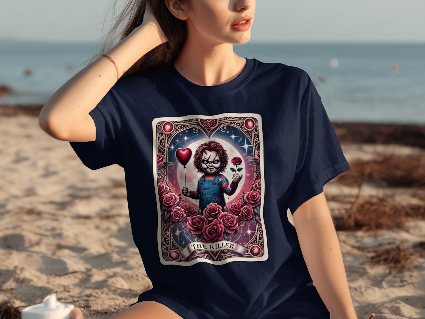 The Killer Character with Heart and Roses T-shirt