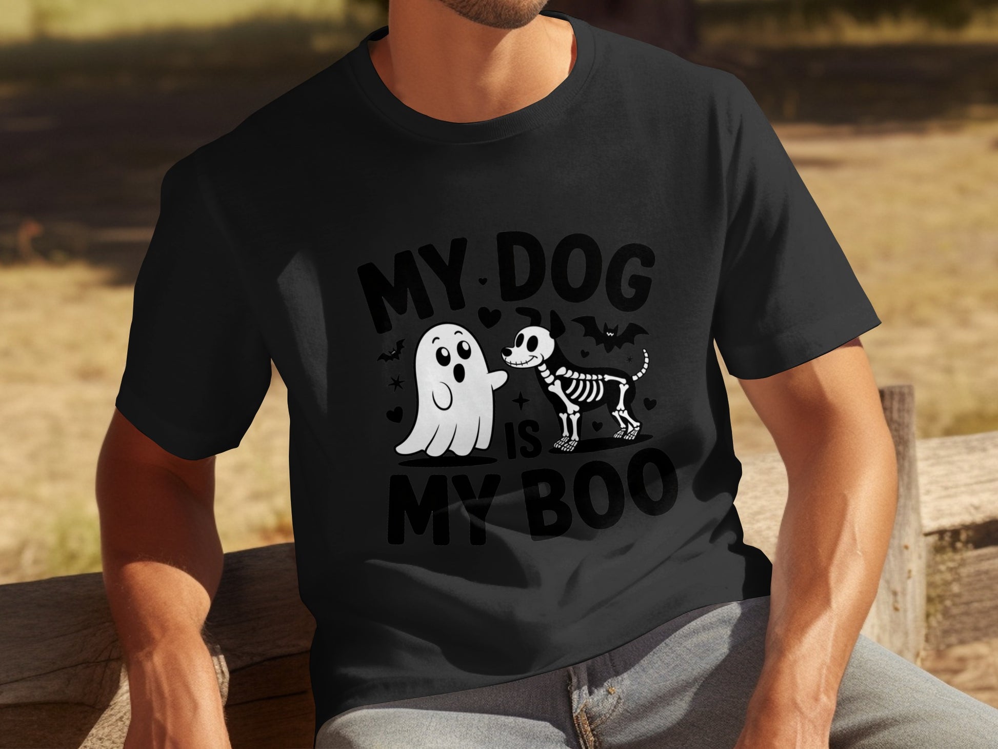 My Dog Is My Boo Halloween Ghost Skeleton Shirt