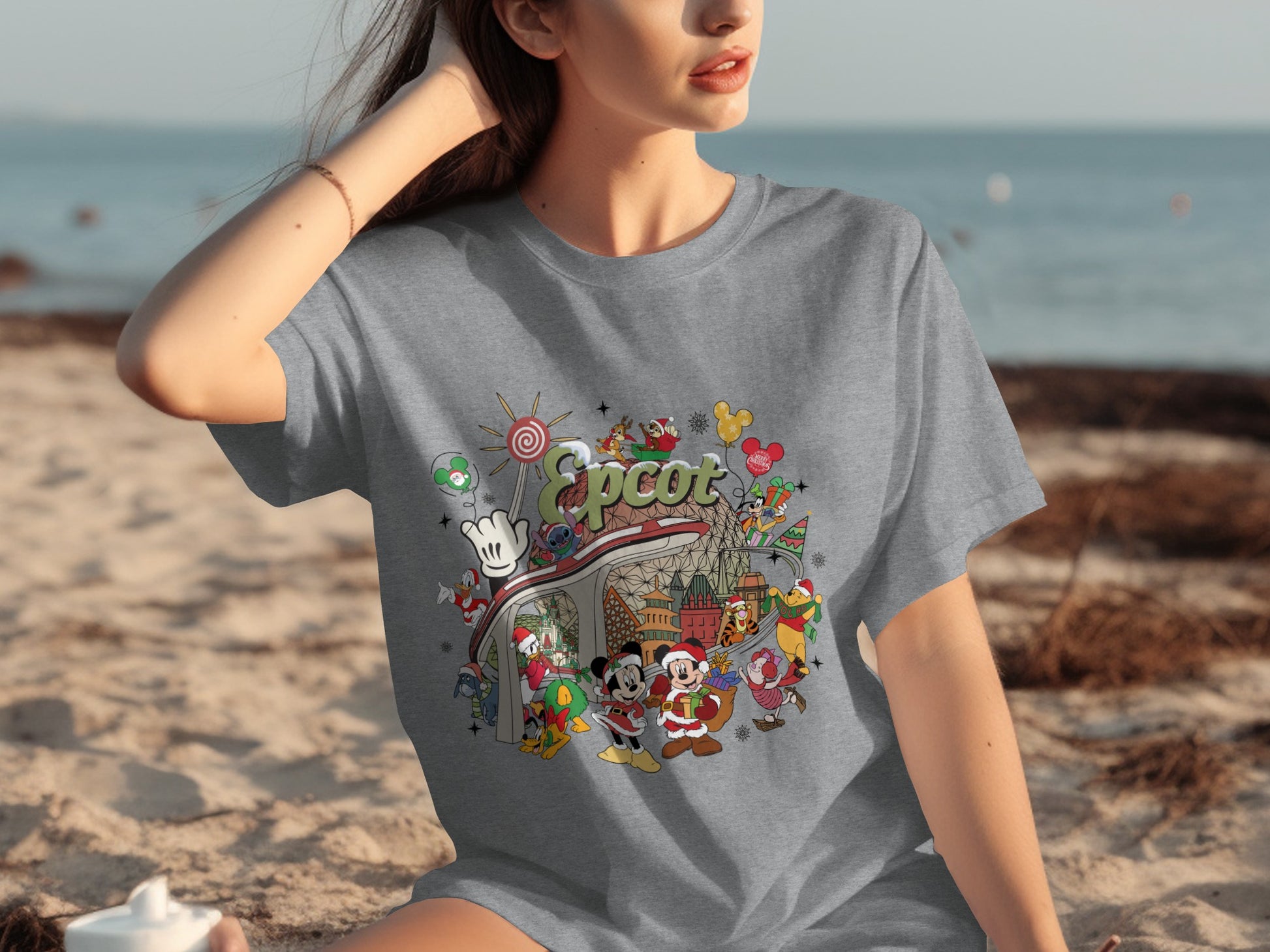 Epcot Graphic Tee with Cartoon Characters T-shirt