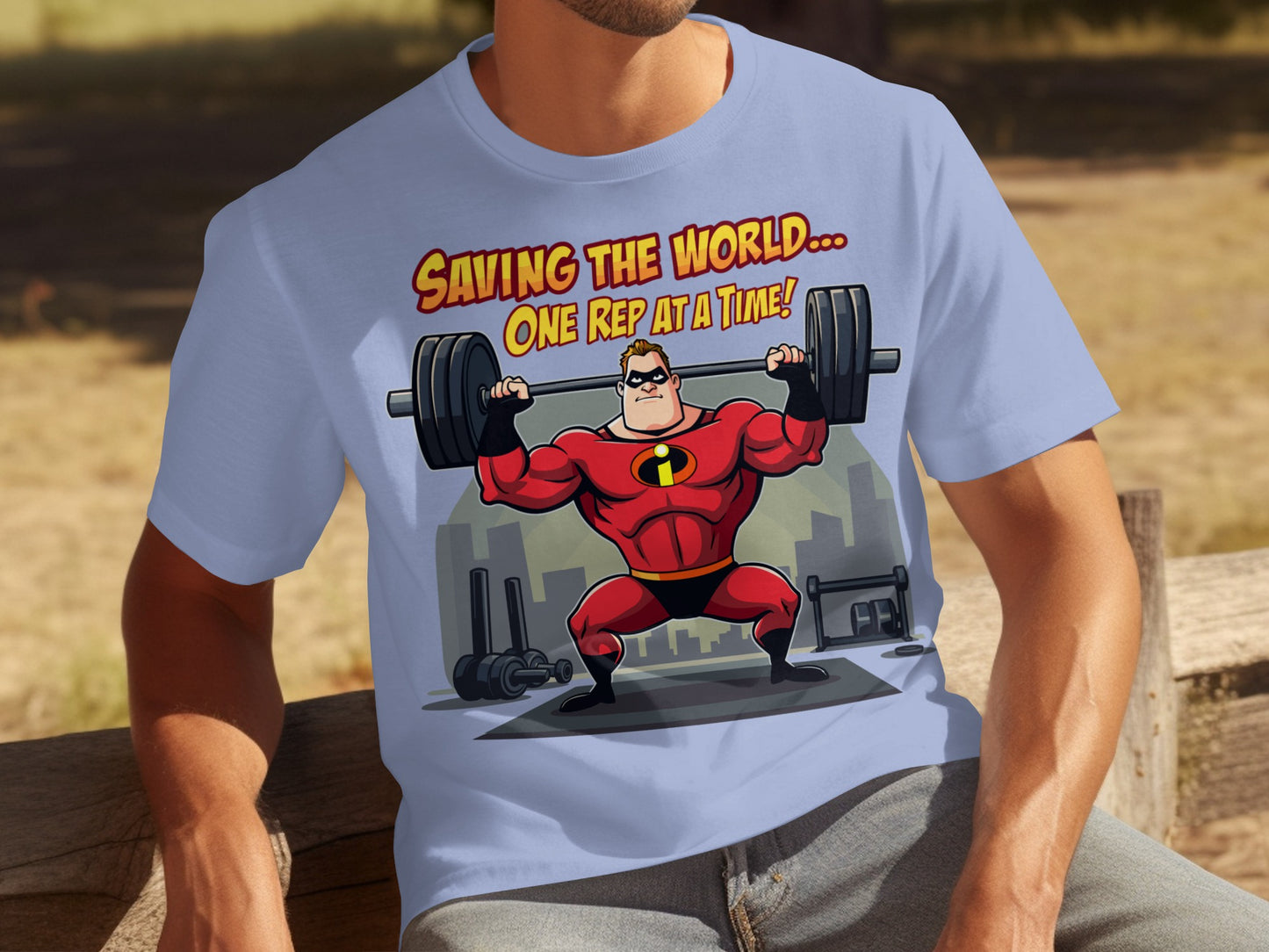 Saving the World One Rep at a Time Heroic T-shirt