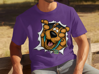 Fun Scooby Doo Graphic on Purple T-shirt