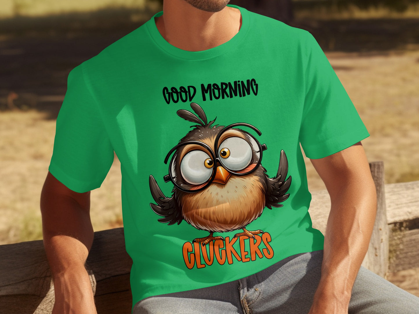 Good Morning Cluckers Funny Owl Graphic Shirt