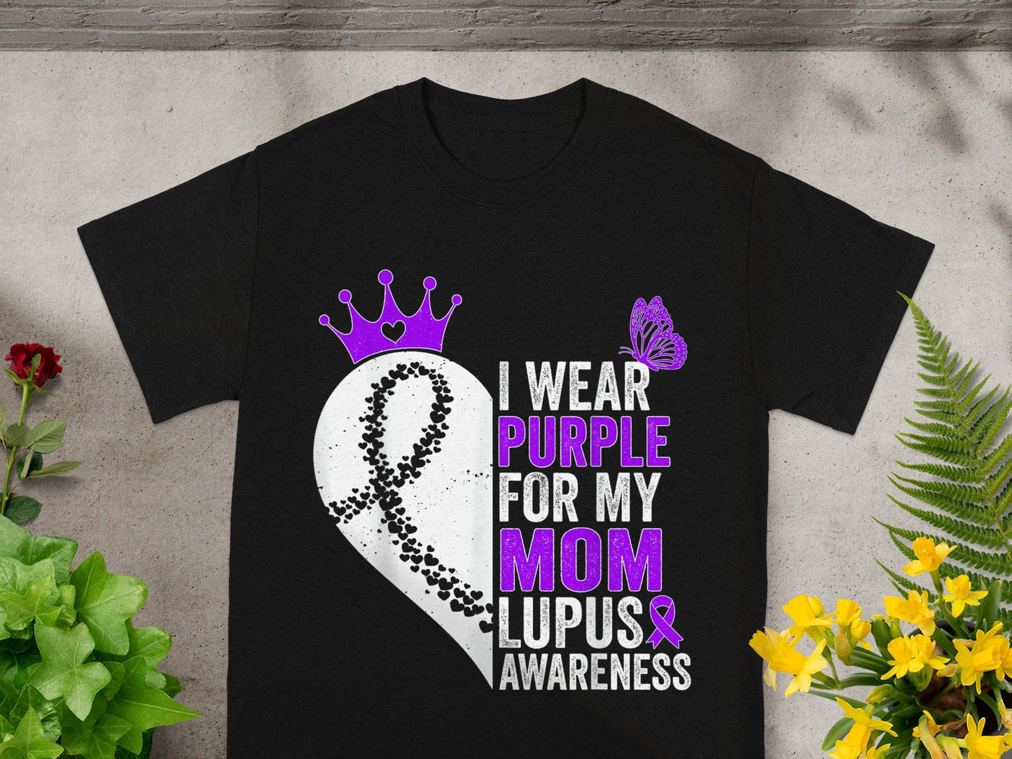 I Wear Purple For My Mom Lupus Awareness T-shirt