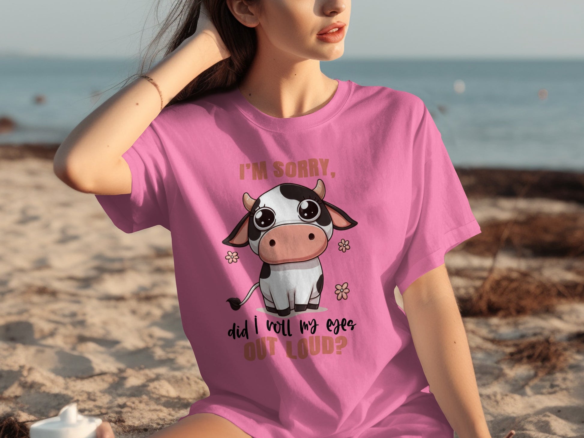 Cartoon Cow Did I Roll My Eyes Out Loud T-shirt