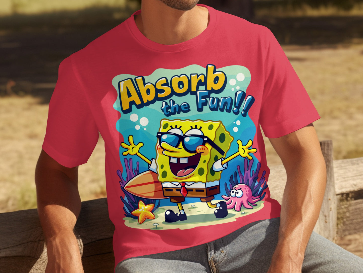 Absorb the Fun!! Colorful Cartoon Design Apparel