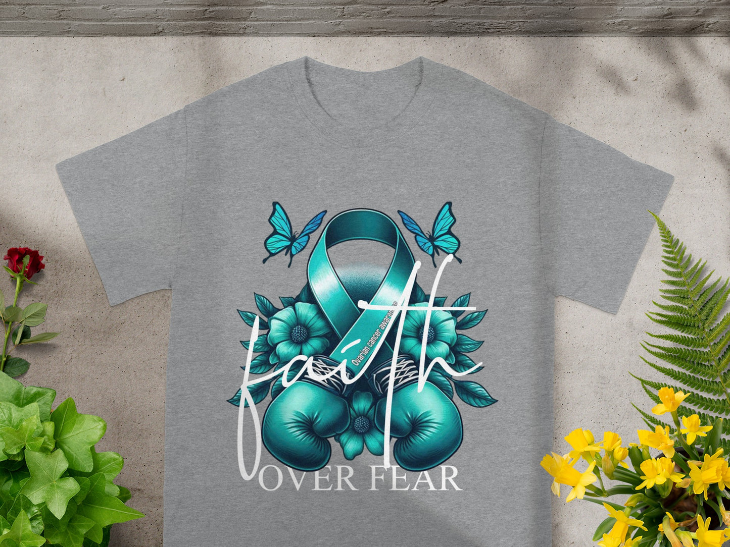 Faith Over Fear Inspirational Butterfly Shirt