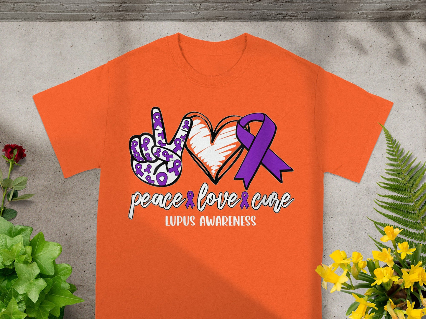 Peace Love Cure Lupus Awareness Graphic T-shirt
