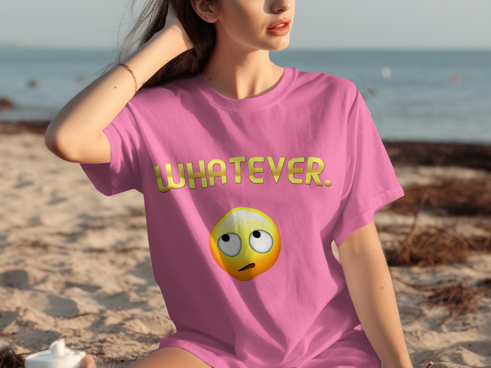 Whatever Emoji Graphic Tee for Casual Wear