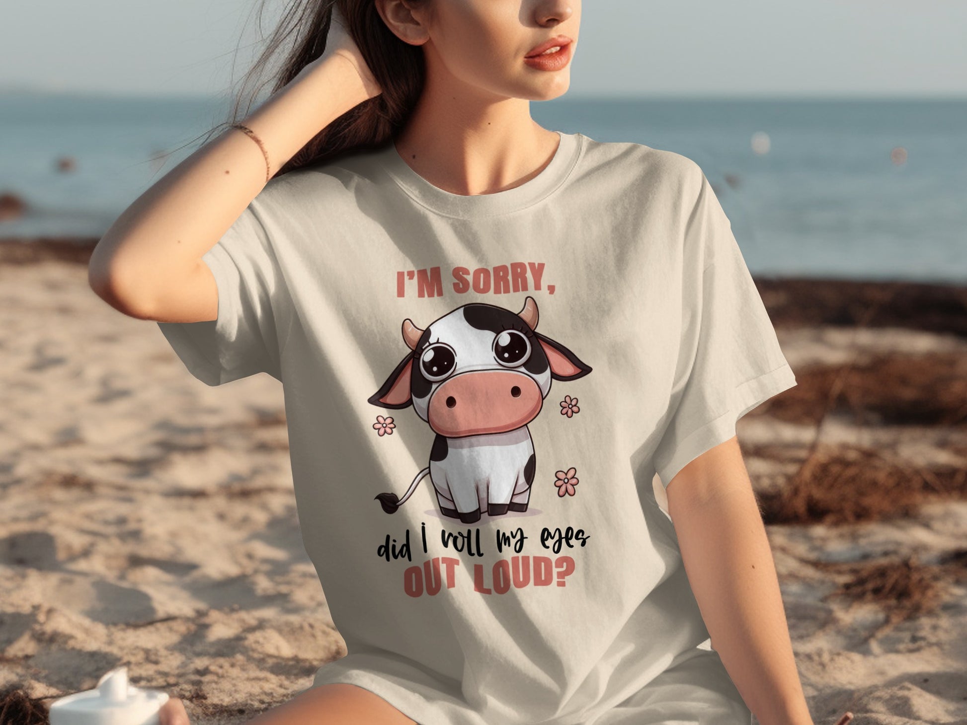 Cute Cow Sorry Did I Roll My Eyes Out Loud T-shirt