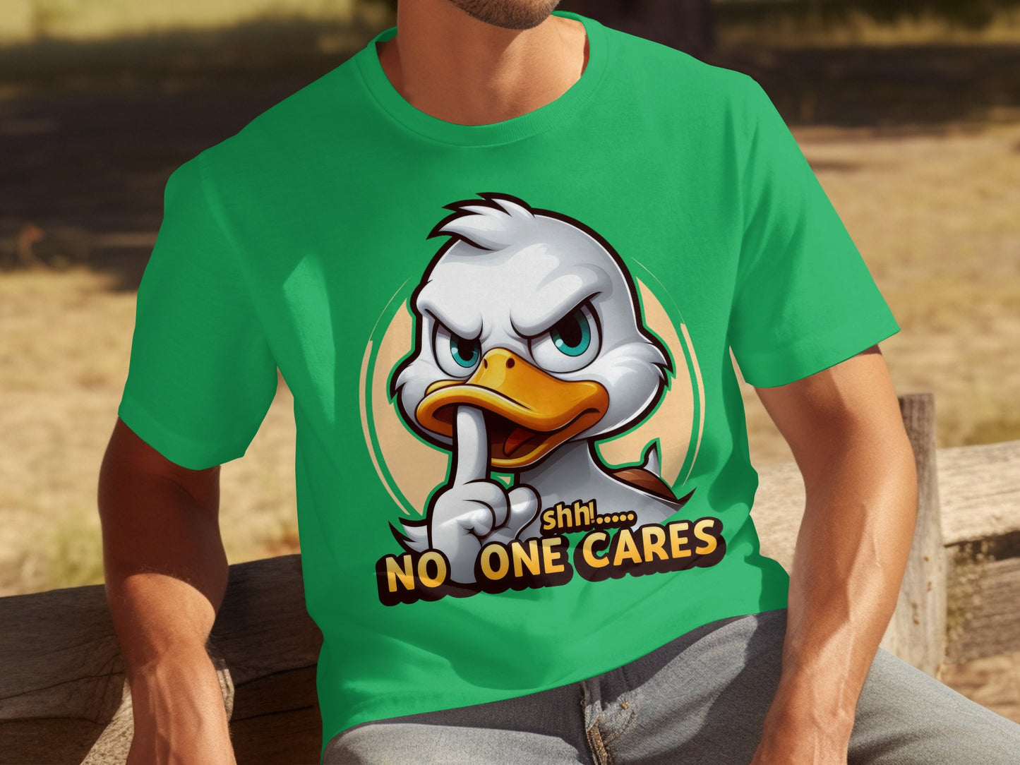Shh... No One Cares Duck Graphic T-shirt