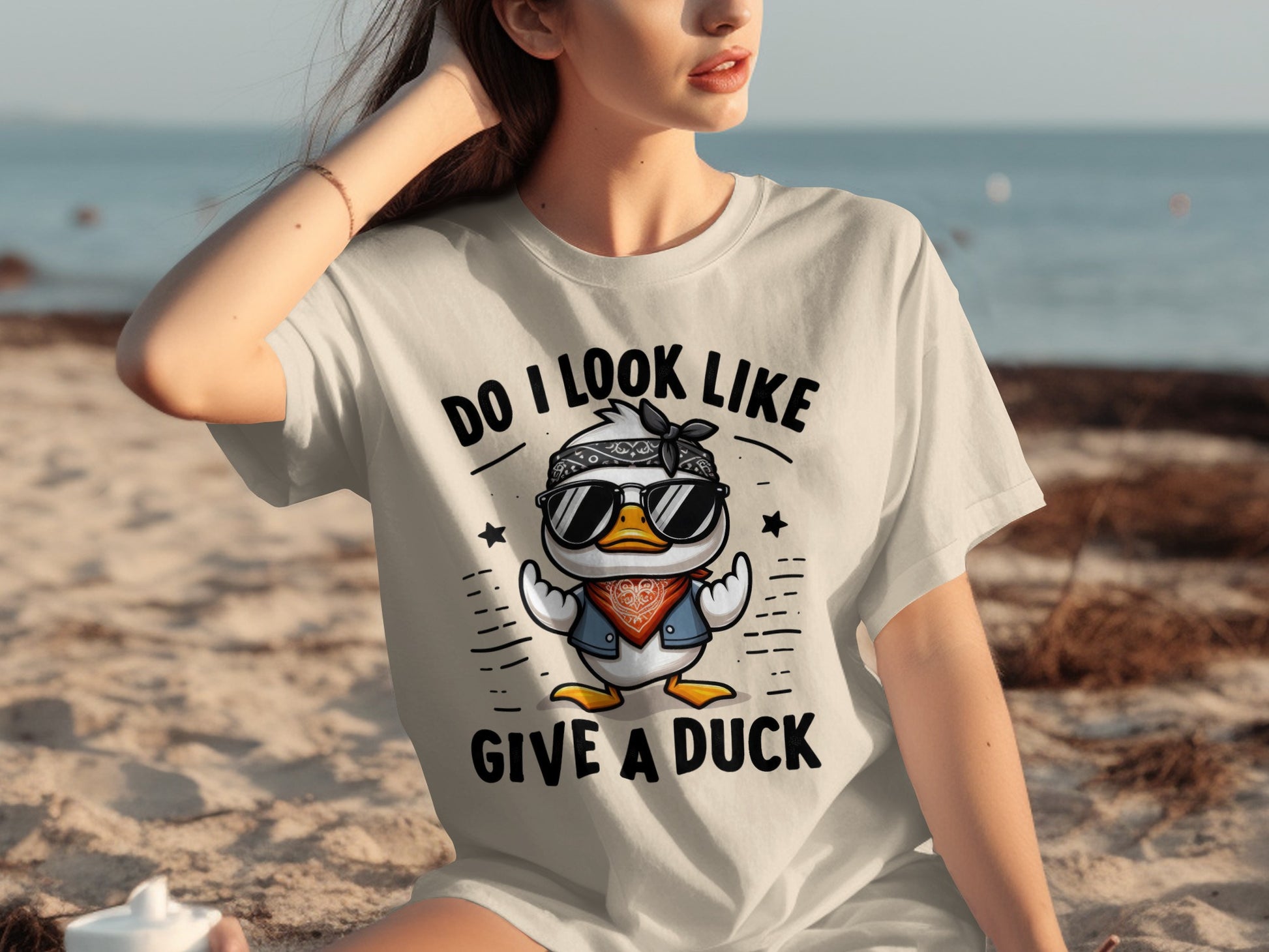 Do I Look Like Give A Duck Funny Duck T-Shirt