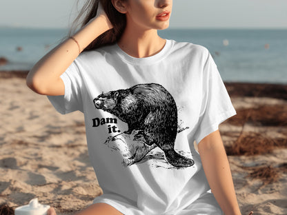 Dam It Beaver Graphic T-Shirt for Casual Wear
