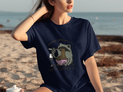 More Spaghetti Less Upsetti Funny Graphic T-Shirt