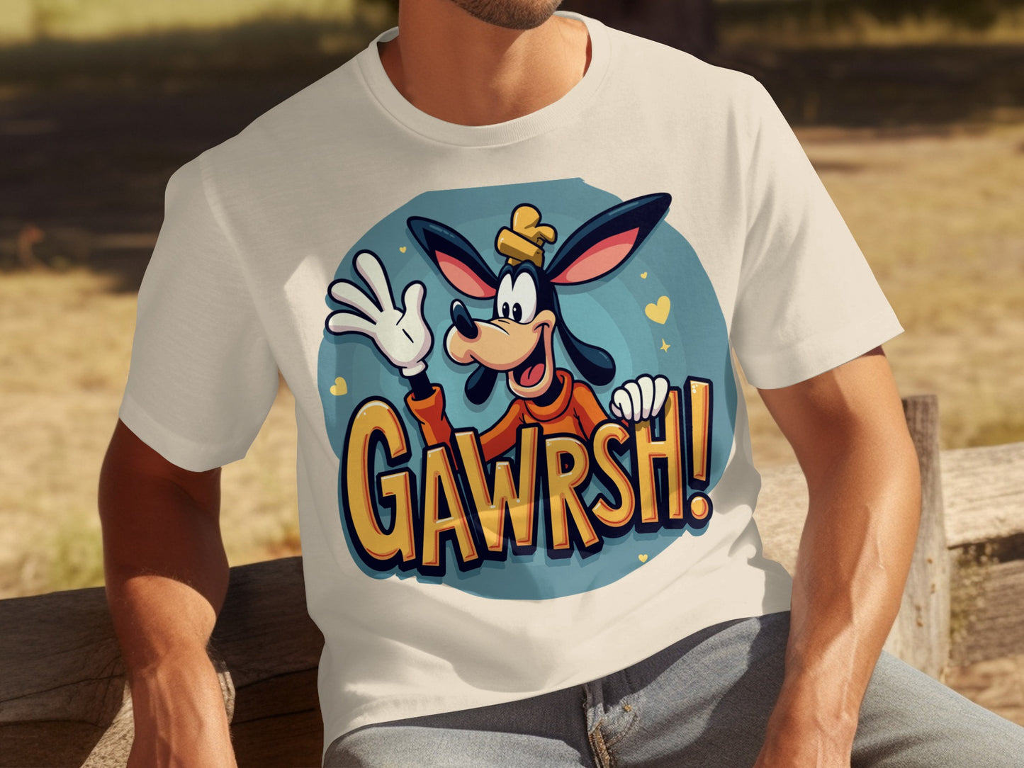 Fun Goofy Cartoon Character Gawrsh Graphic T-Shirt