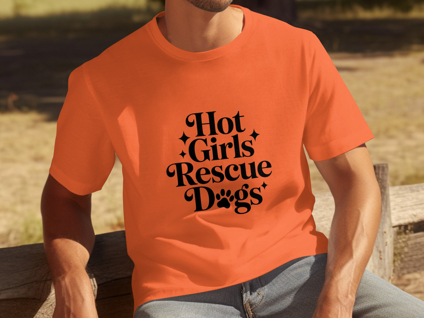 Hot Girls Rescue Dogs Graphic T-shirt