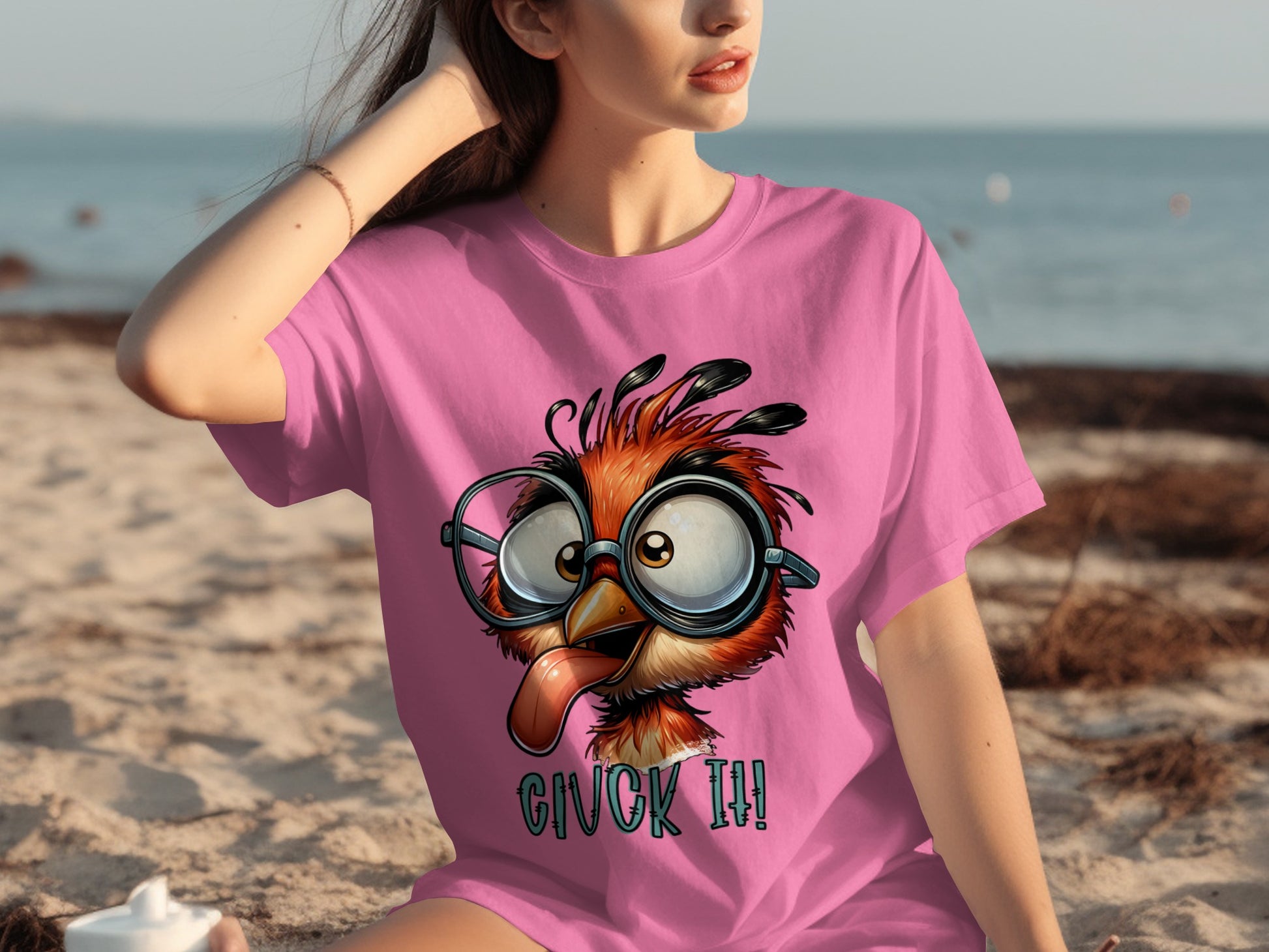 Funny Owl with Glasses and Tongue Out T-Shirt