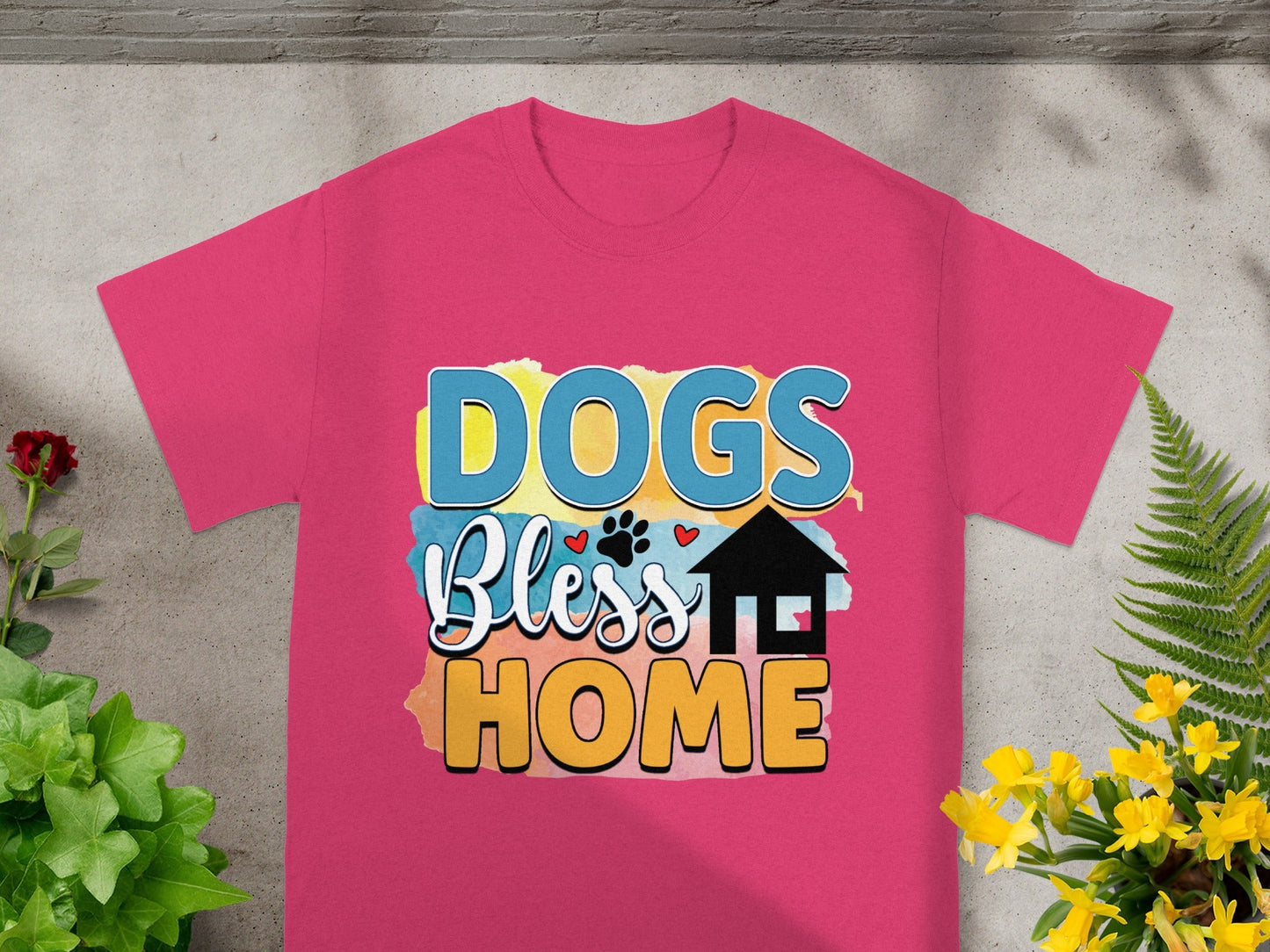 Dogs Bless Home Graphic T-Shirt for Dog Lovers