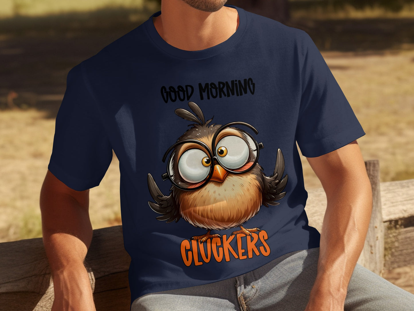 Good Morning Cluckers Owl Graphic T-Shirt