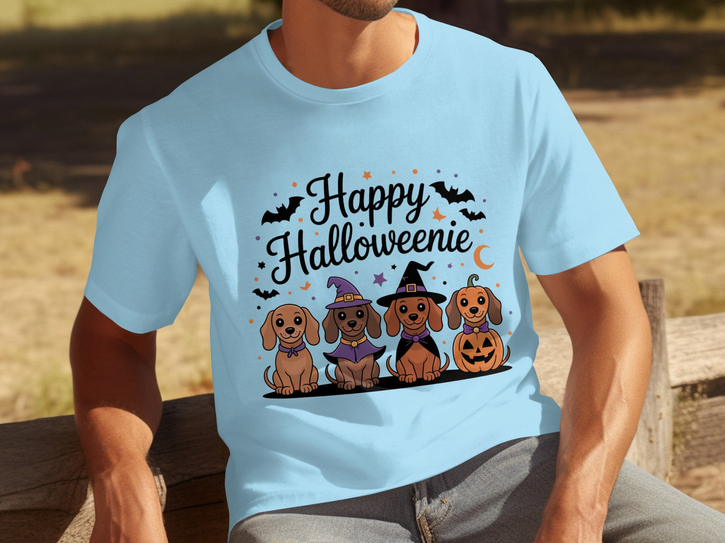 Happy Halloweenie Dachshund T-Shirt Halloween Fun