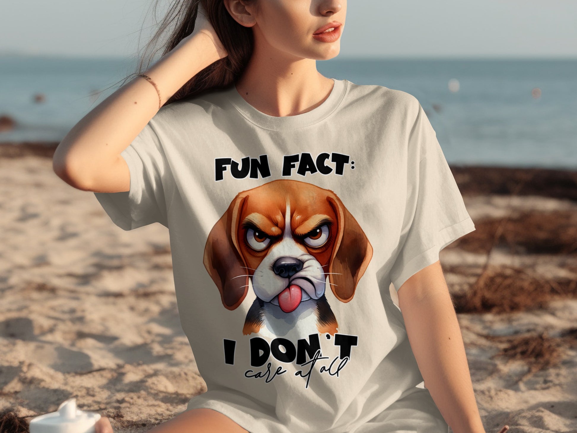 Fun Fact: I Don't Care at All Dog Graphic T-shirt