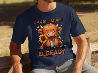 Do Not Disturb Funny Cow Graphic Unisex T-shirt