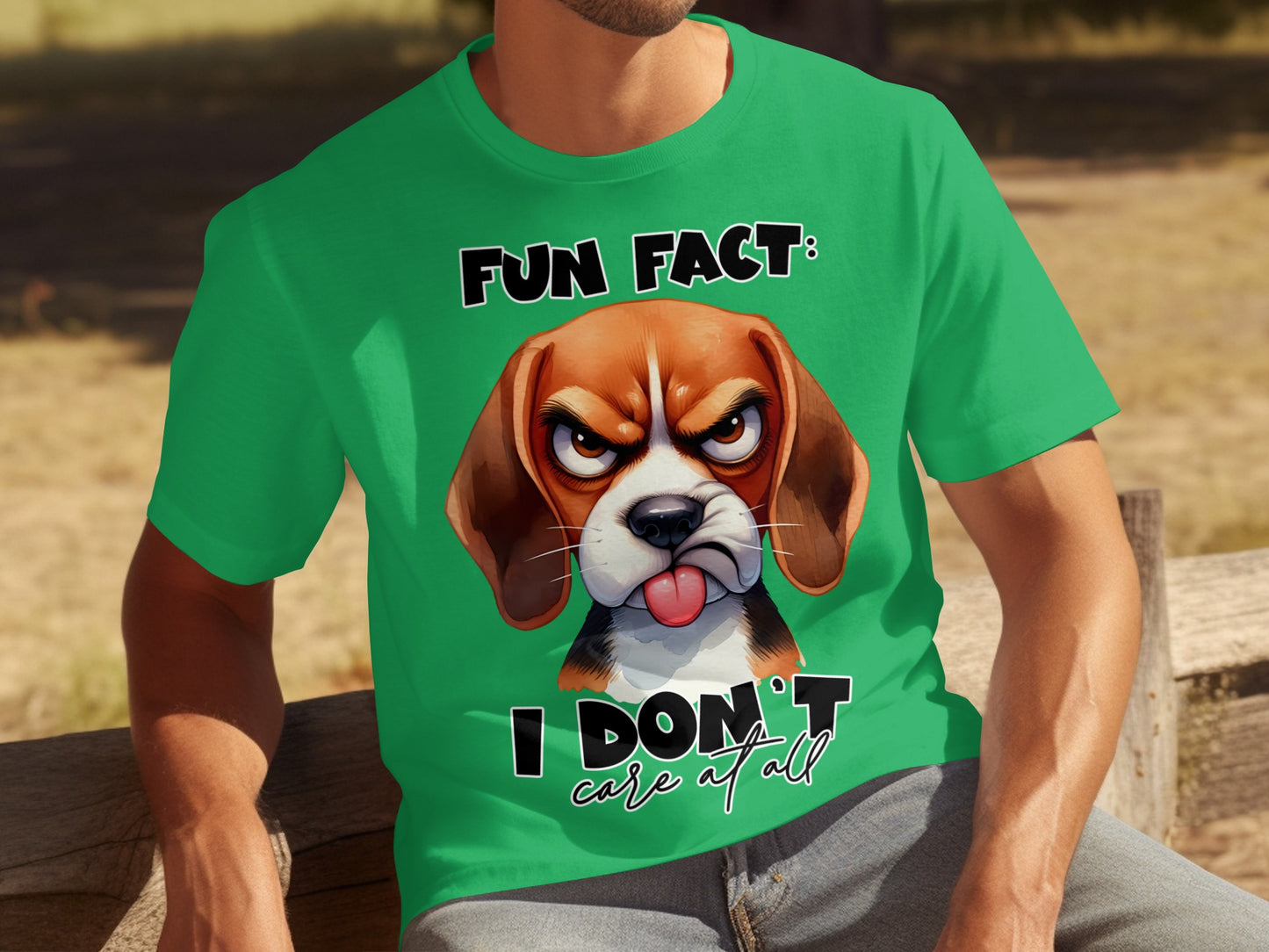 Fun Fact I Don't Care At All Dog Graphic T-Shirt