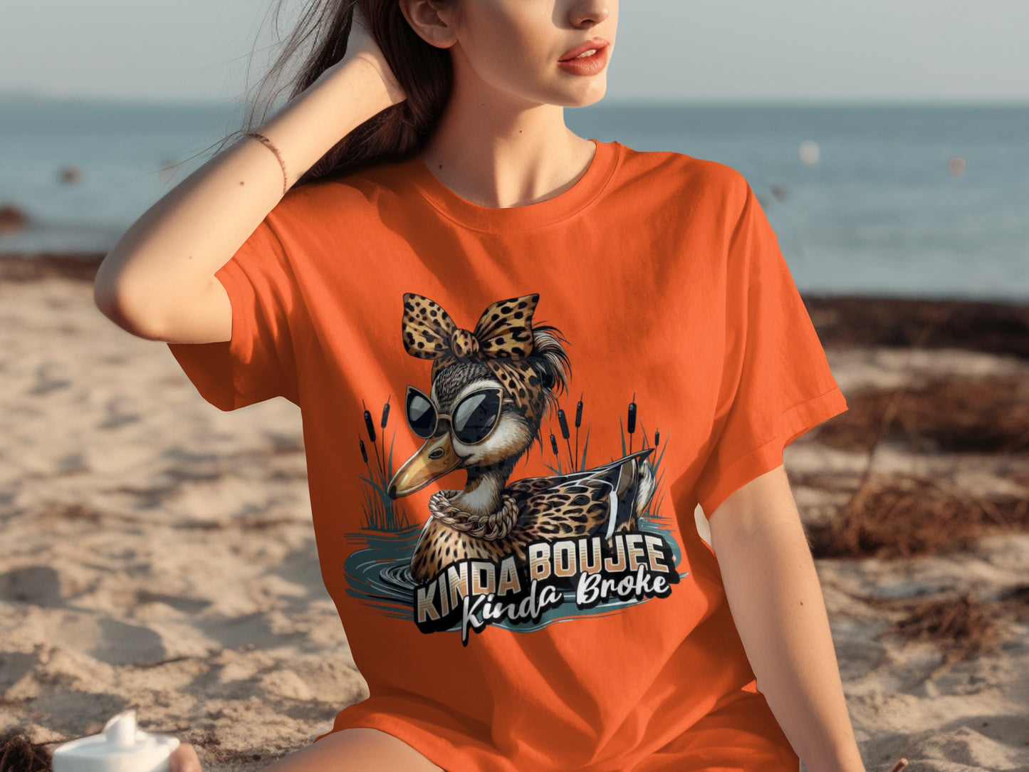 Kinda Boujee Kinda Broke Duck Graphic Tee