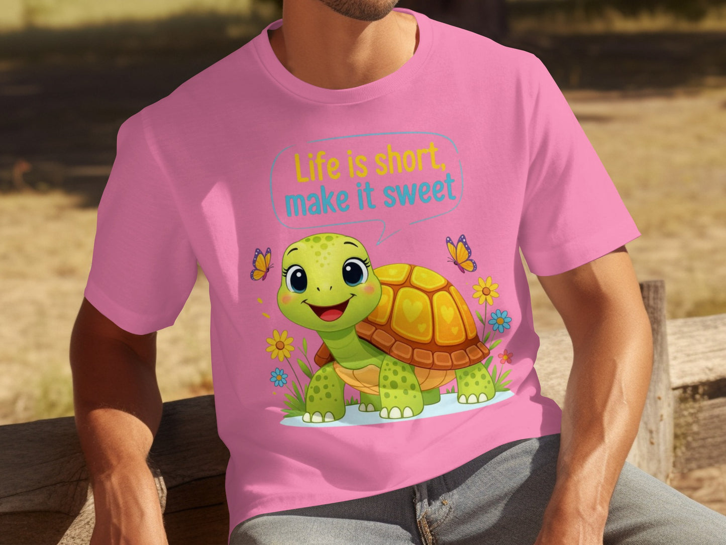 Life is Short Make it Sweet Turtle Graphic T-shirt