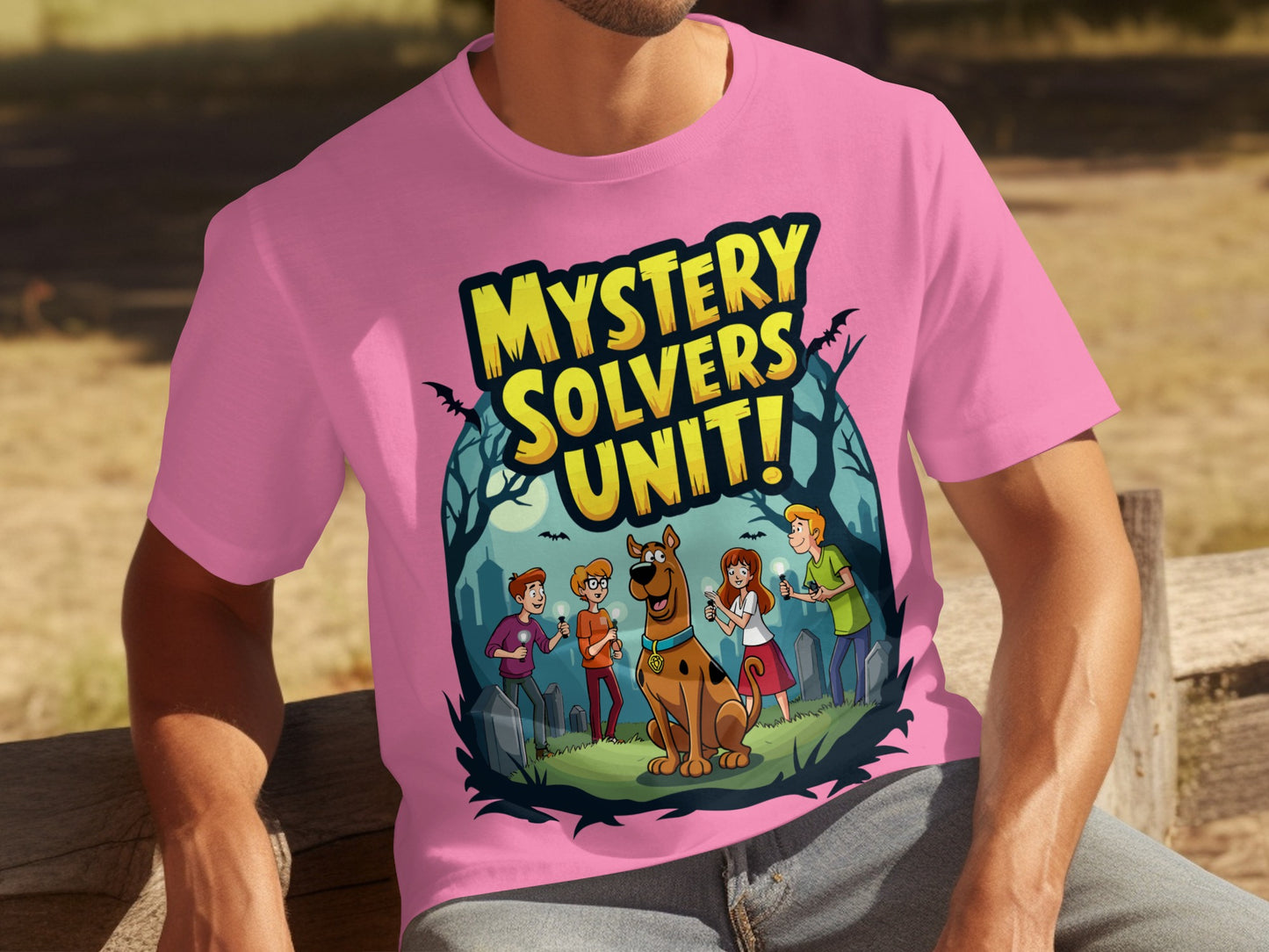 Mystery Solvers Unit Fun Cartoon Graphic T-shirt