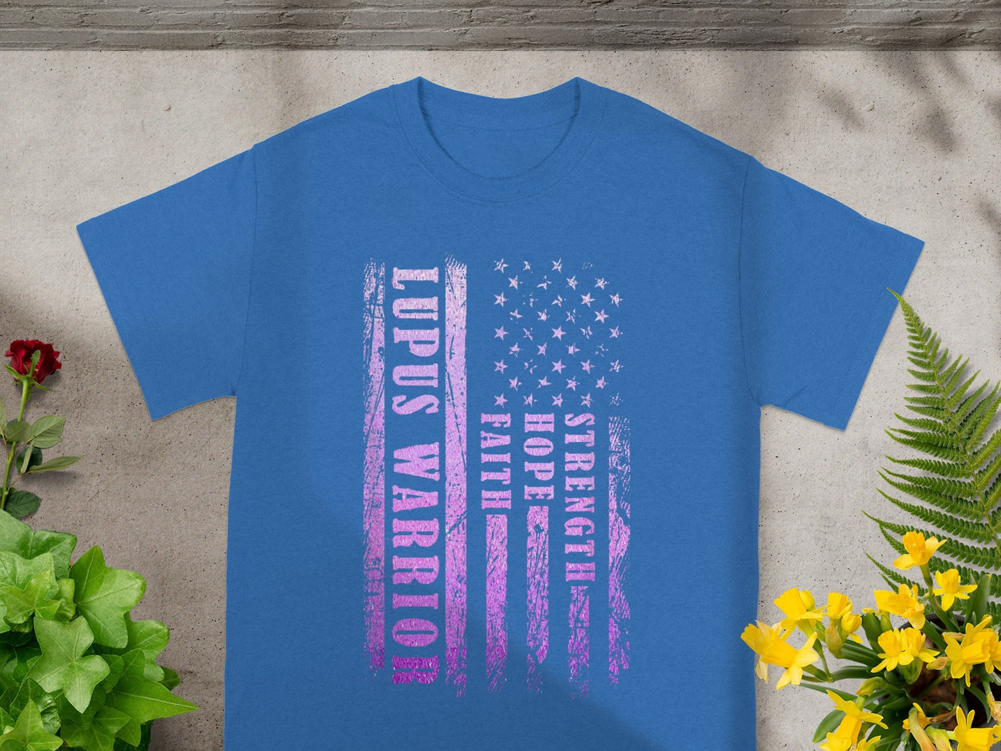 Lupus Warrior Strength Hope Faith American Flag Shirt