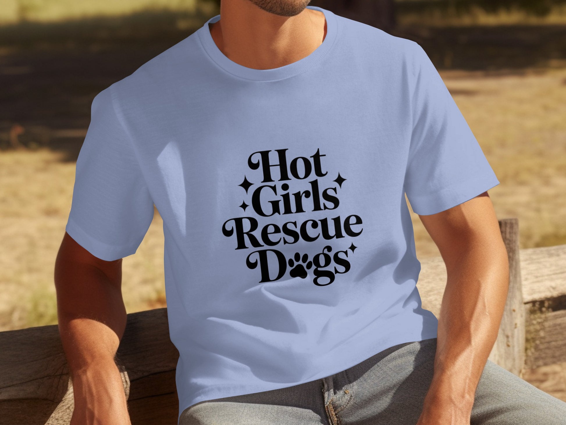 Hot Girls Rescue Dogs T-Shirt Unique Graphic Design