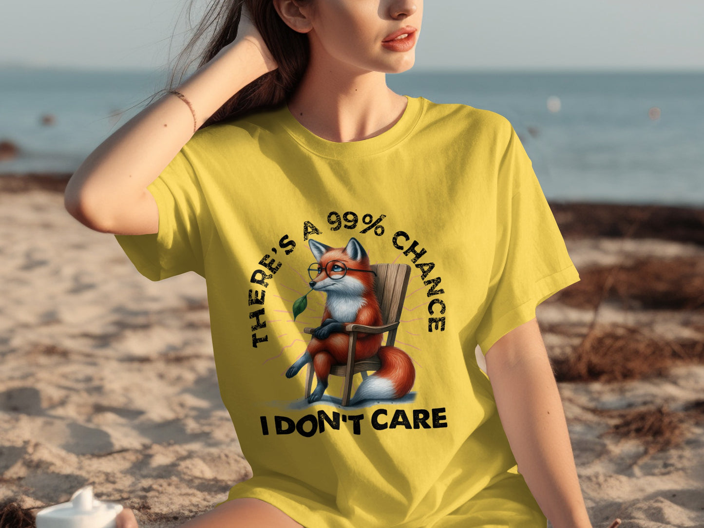There's a 99% Chance I Don't Care Fox T-shirt