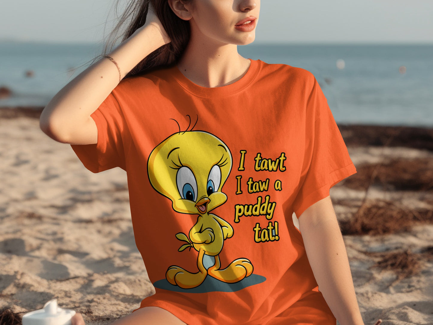 Funny Tweety Bird Cartoon Quote T-Shirt for Casual Style