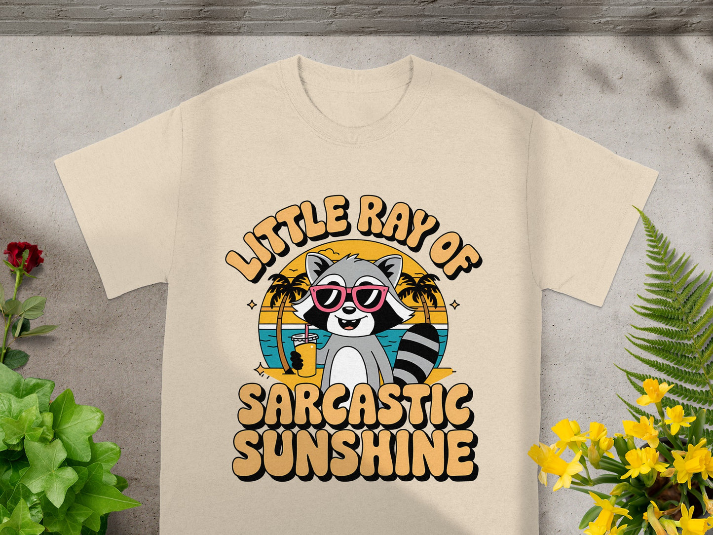 Little Ray of Sarcastic Sunshine Raccoon Tee