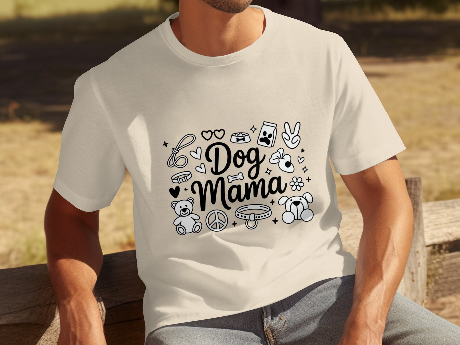 Stylish Dog Mama Graphics Cute Pet Lover T-Shirt